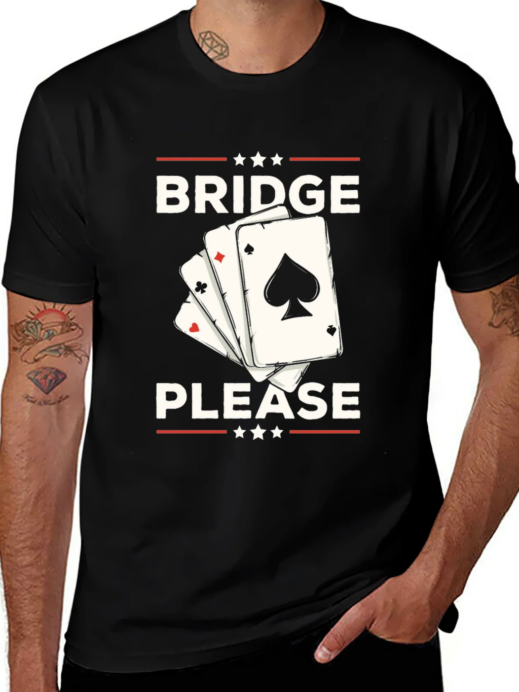 Bridge Please T-Shirt - Black Graphic Tee product image 1