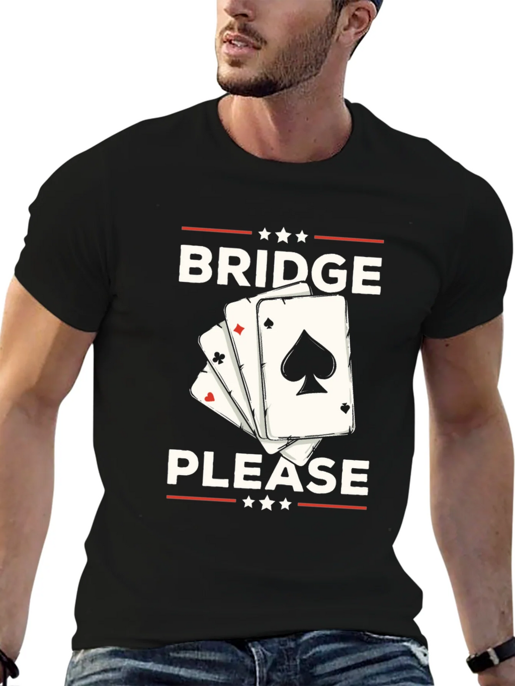 Bridge Please T-Shirt - Black Graphic Tee product image 9
