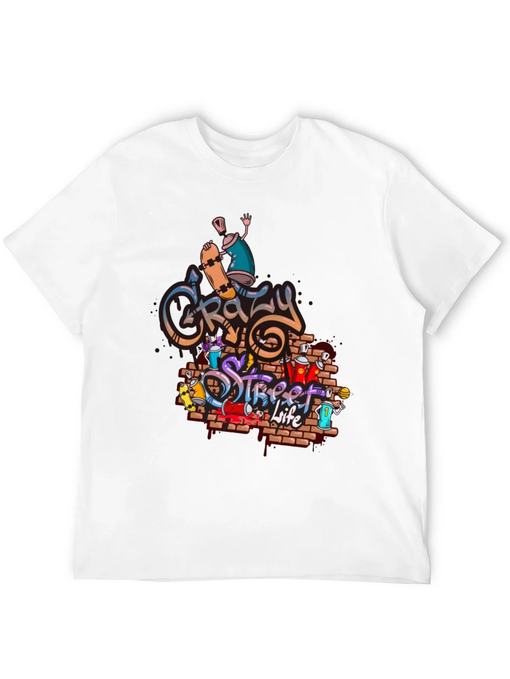 Crazy Street Life Graphic T-Shirt product image 3