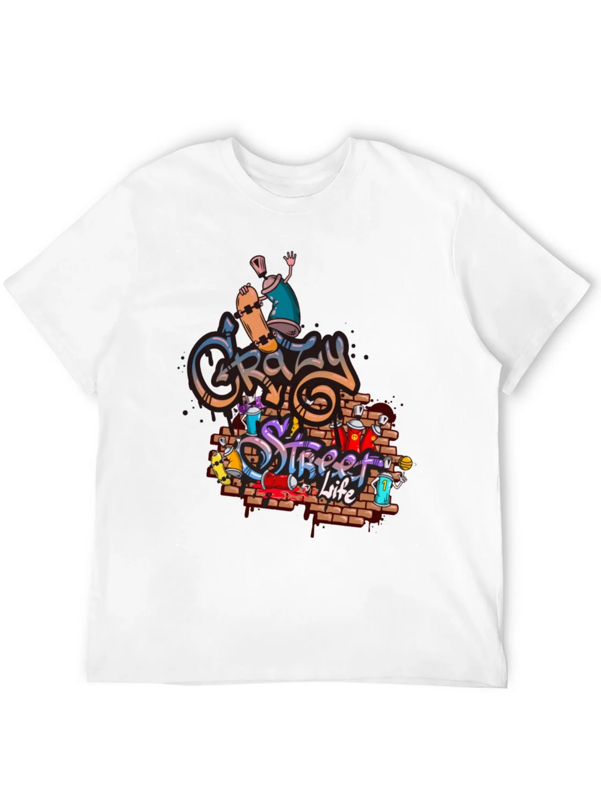 Crazy Street Life Graphic T-Shirt product image 3