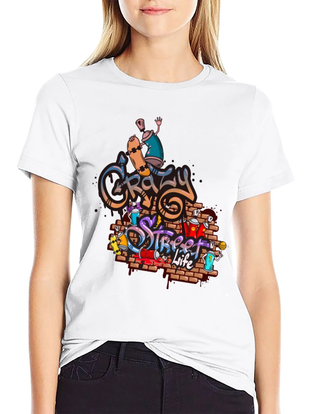 Crazy Street Life Graphic T-Shirt product image 11