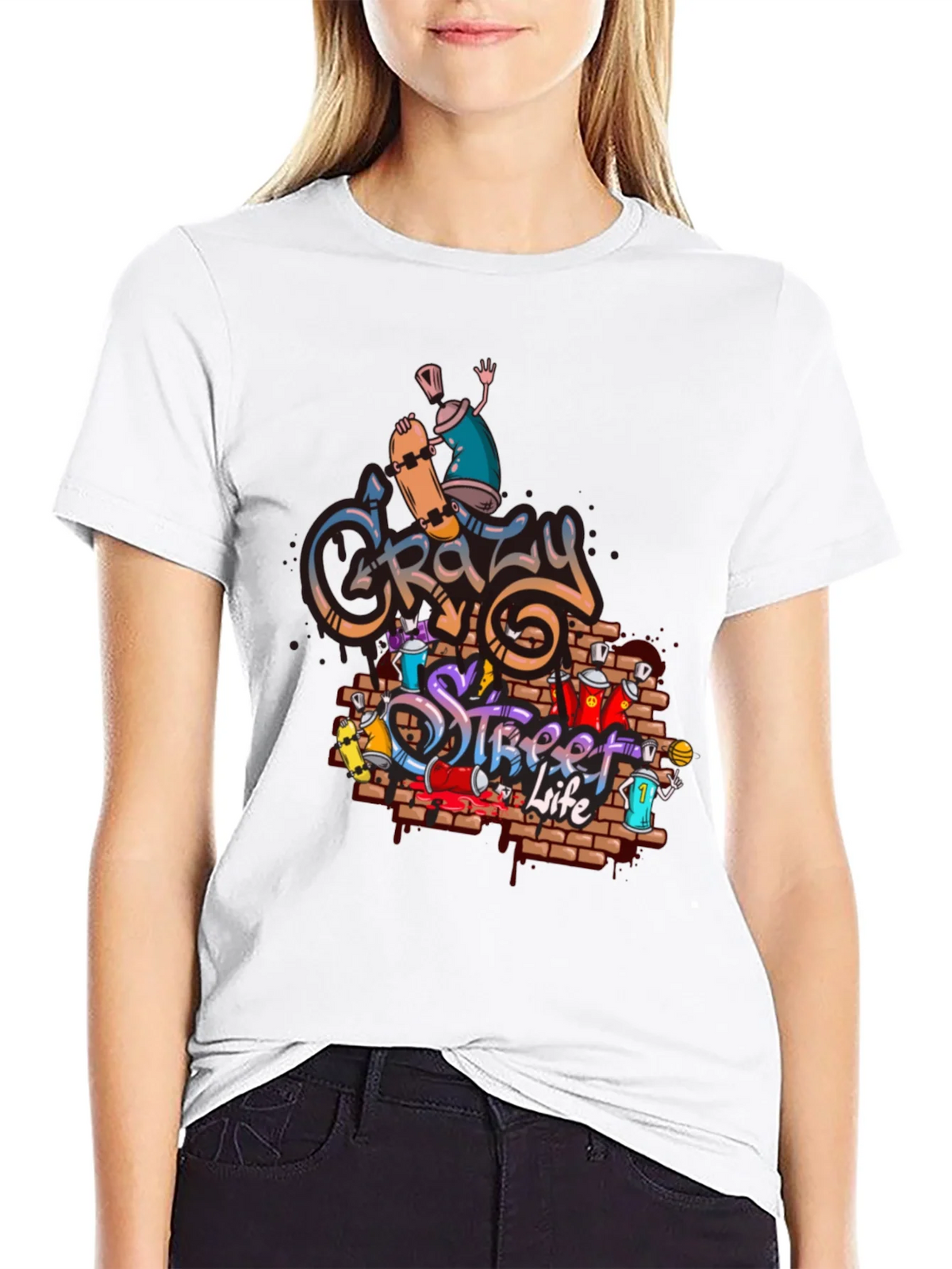 Crazy Street Life Graphic T-Shirt product image 11