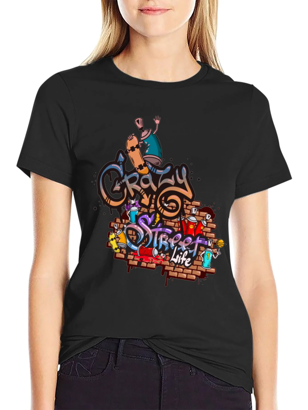 Crazy Street Life Graphic T-Shirt product image 5