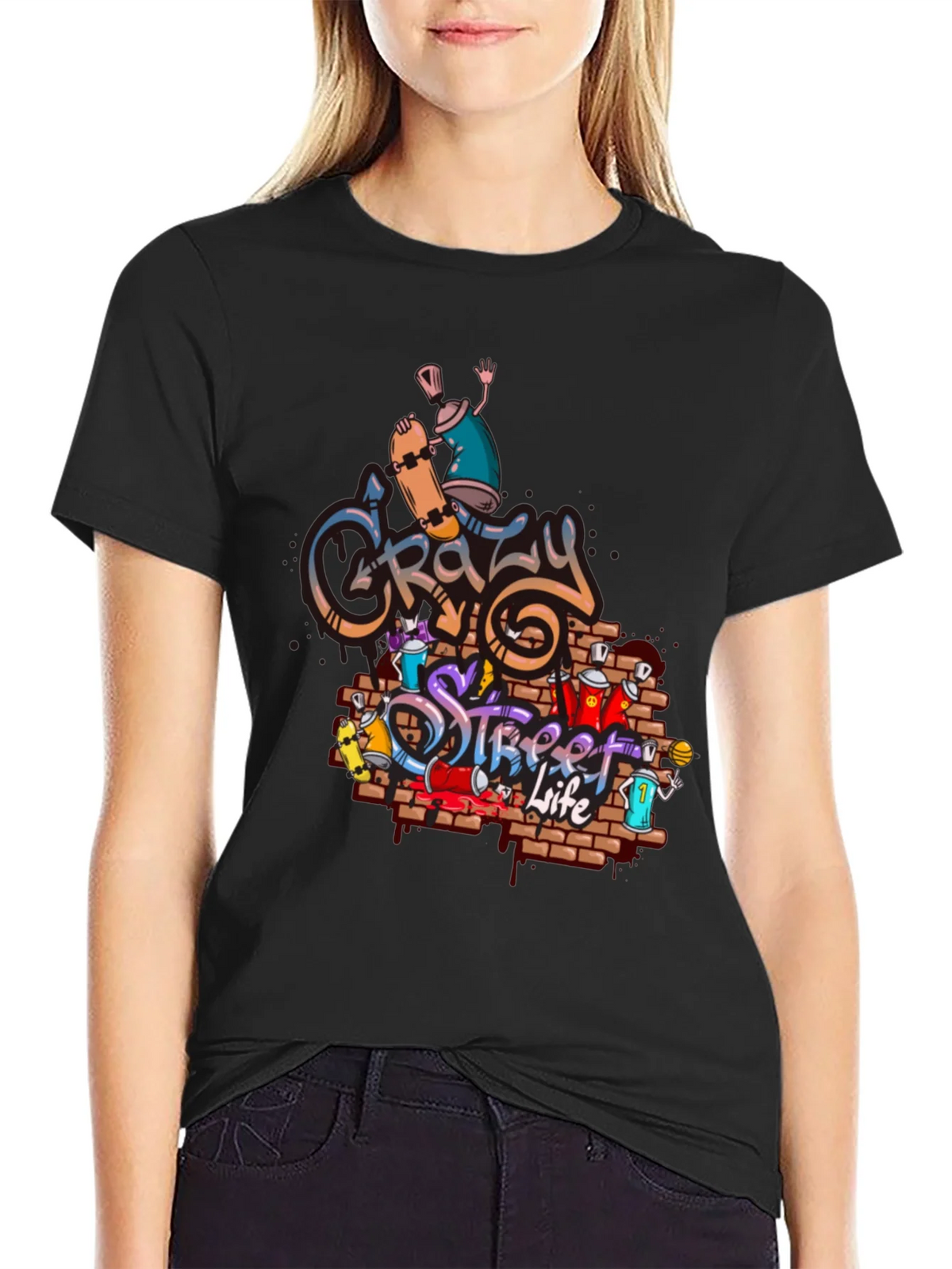Crazy Street Life Graphic T-Shirt product image 5
