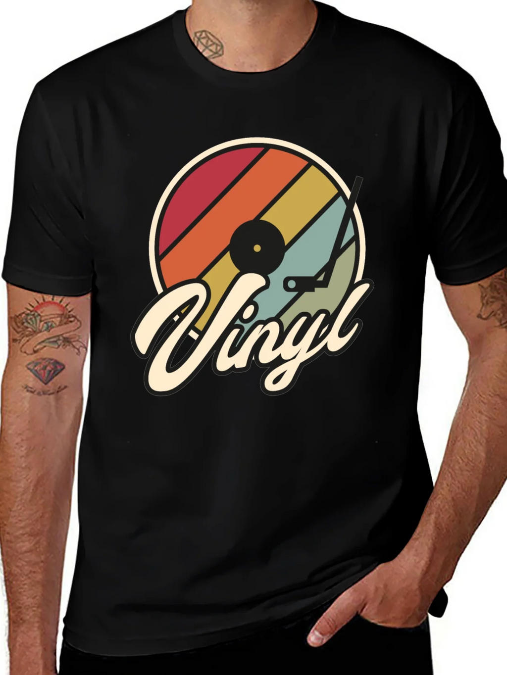 Retro Vinyl Record T-Shirt - Music Lover Tee product image 1