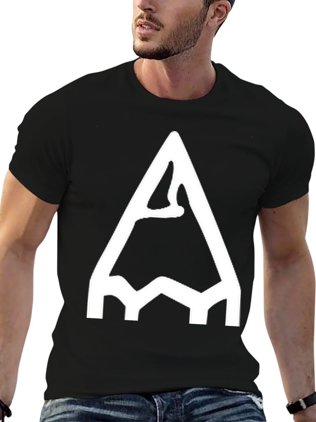 Pencil Sketch Graphic Tee - Black Cotton Casual Shirt product image 9
