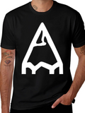Pencil Sketch Graphic Tee - Black Cotton Casual Shirt product image 1