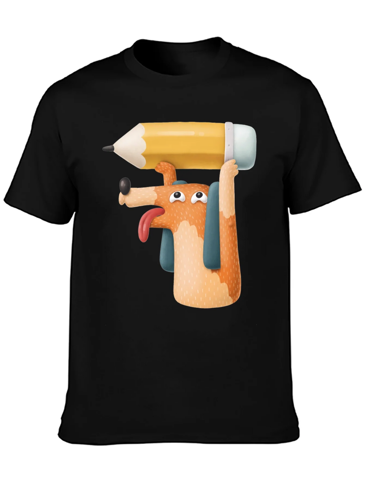 Dog with Pencil T-Shirt - Funny Graphic Tee product image 6