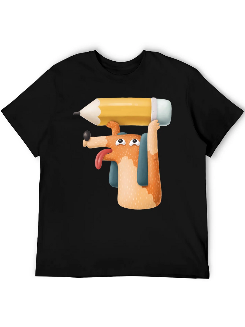 Dog with Pencil T-Shirt - Funny Graphic Tee product image 8