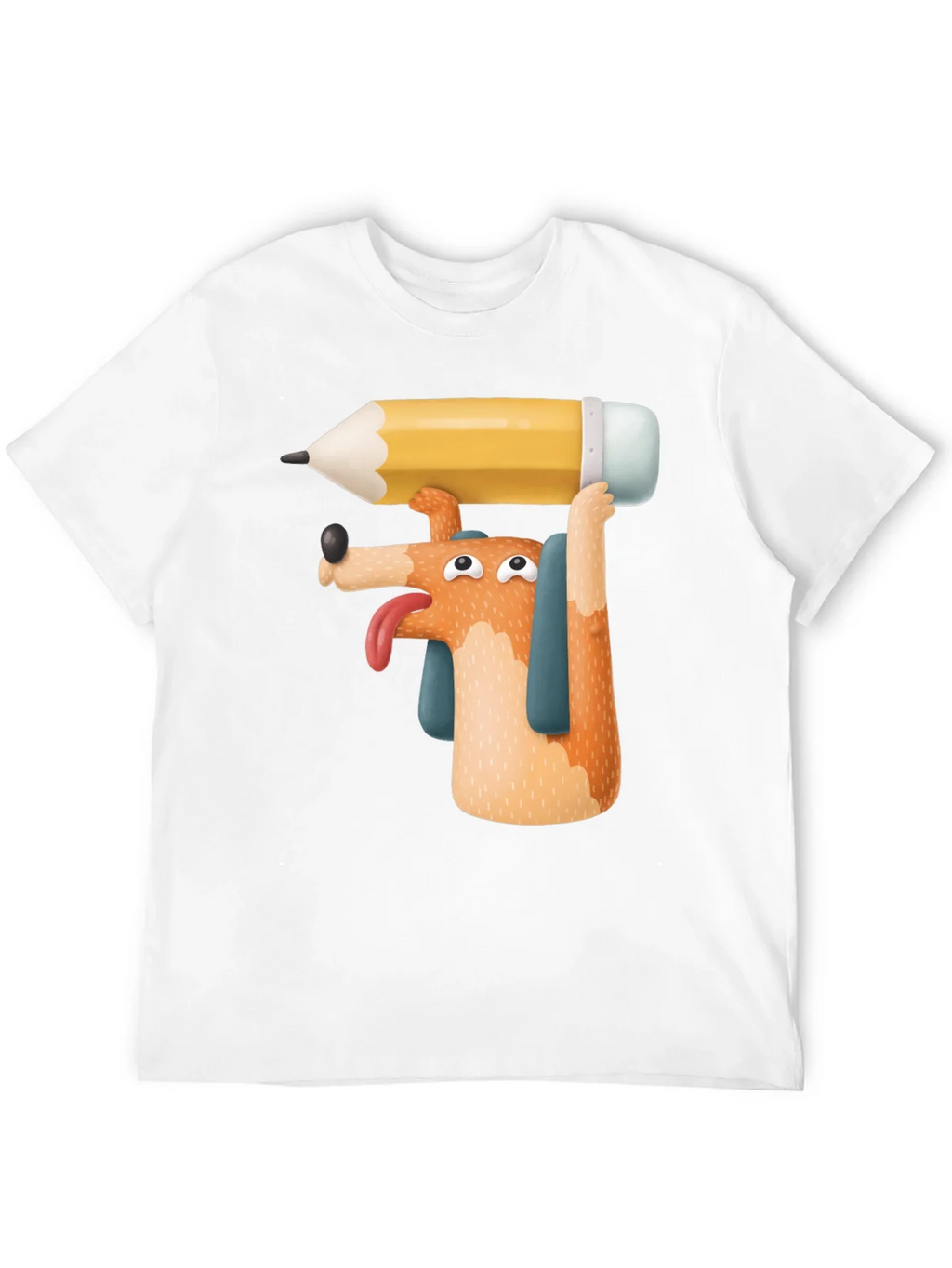 Dog with Pencil T-Shirt - Funny Graphic Tee product image 3