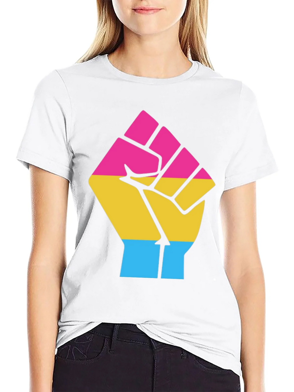 Pansexual Pride Fist T-Shirt product image 11