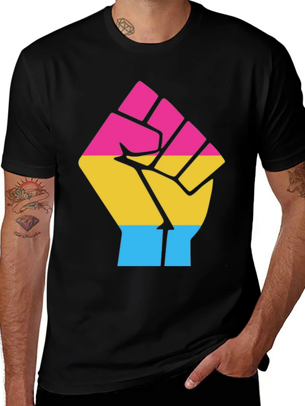 Pansexual Pride Fist T-Shirt product image 1