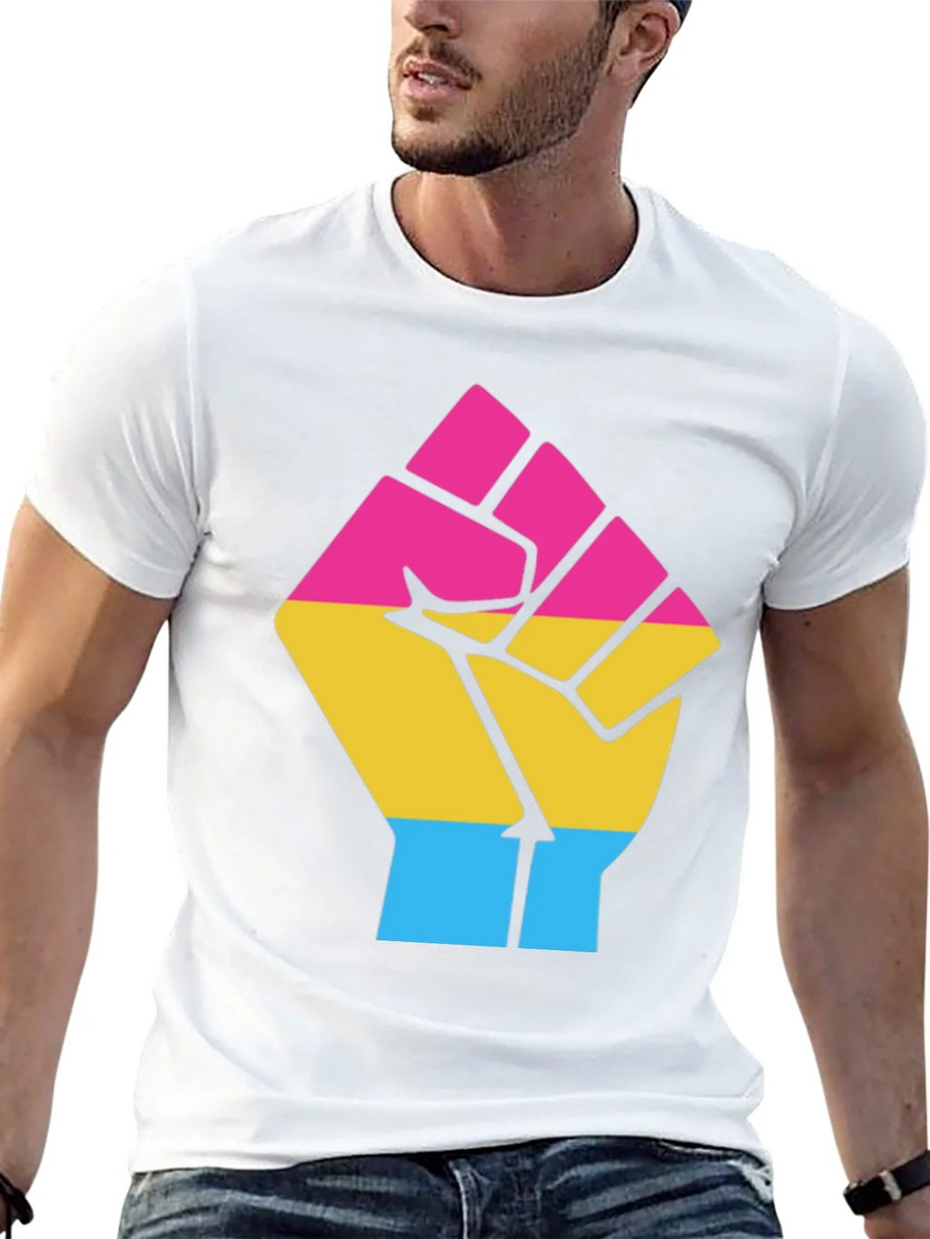 Pansexual Pride Fist T-Shirt product image 4