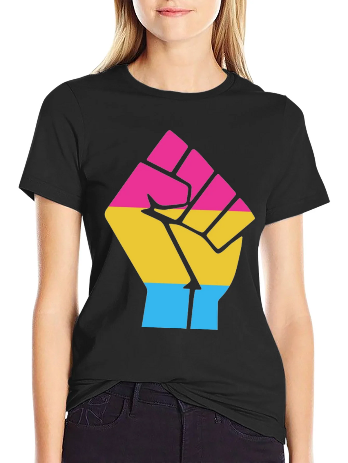 Pansexual Pride Fist T-Shirt product image 5