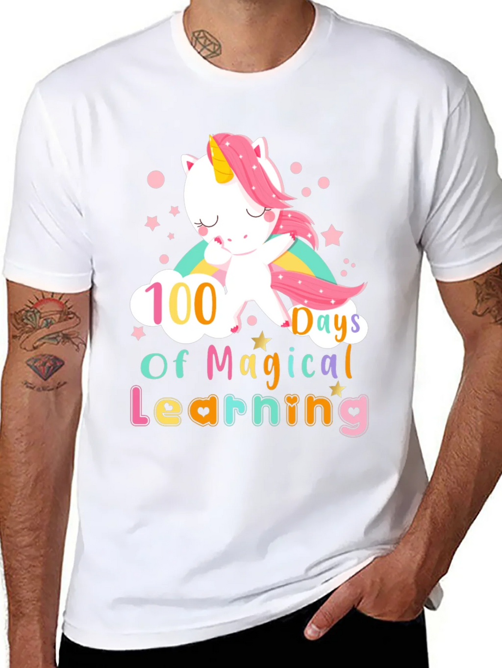 100 Days of Magical Learning Unicorn T-Shirt product image 10