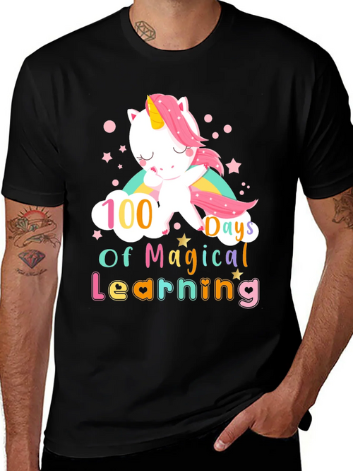 100 Days of Magical Learning Unicorn T-Shirt product image 1