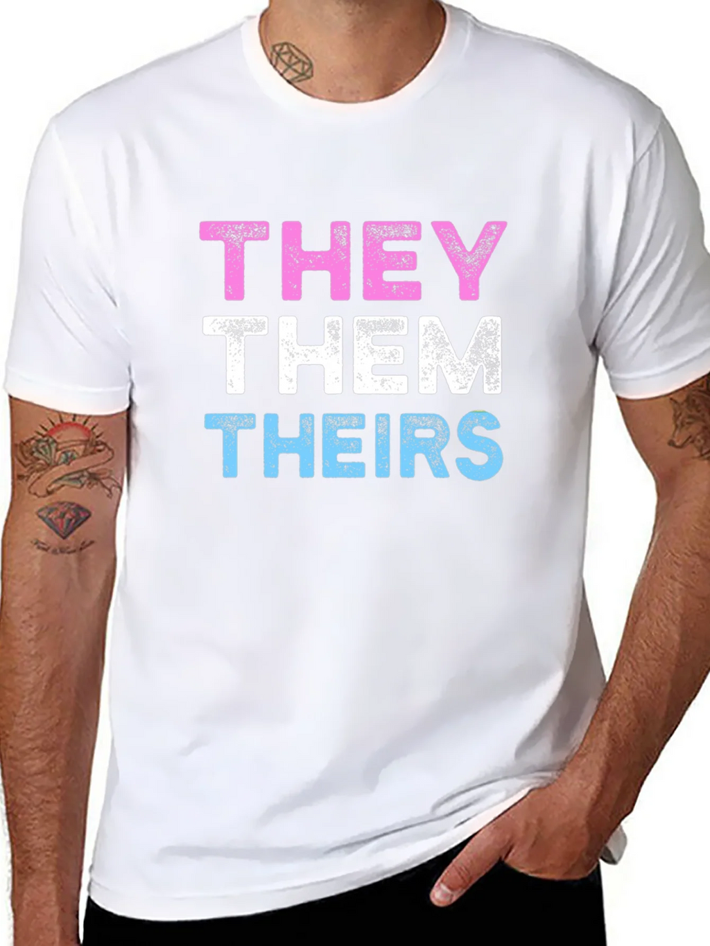 THEY THEM THEIRS Pronoun Pride T-Shirt product image 10