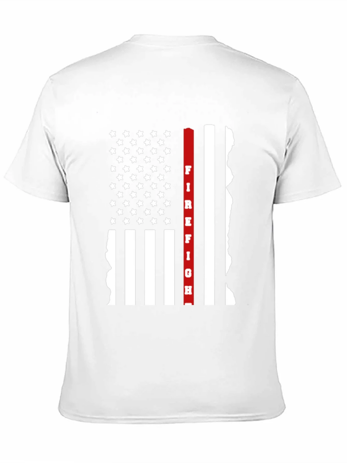 Firefighter Thin Red Line American Flag Graphic T-Shirt product image 2