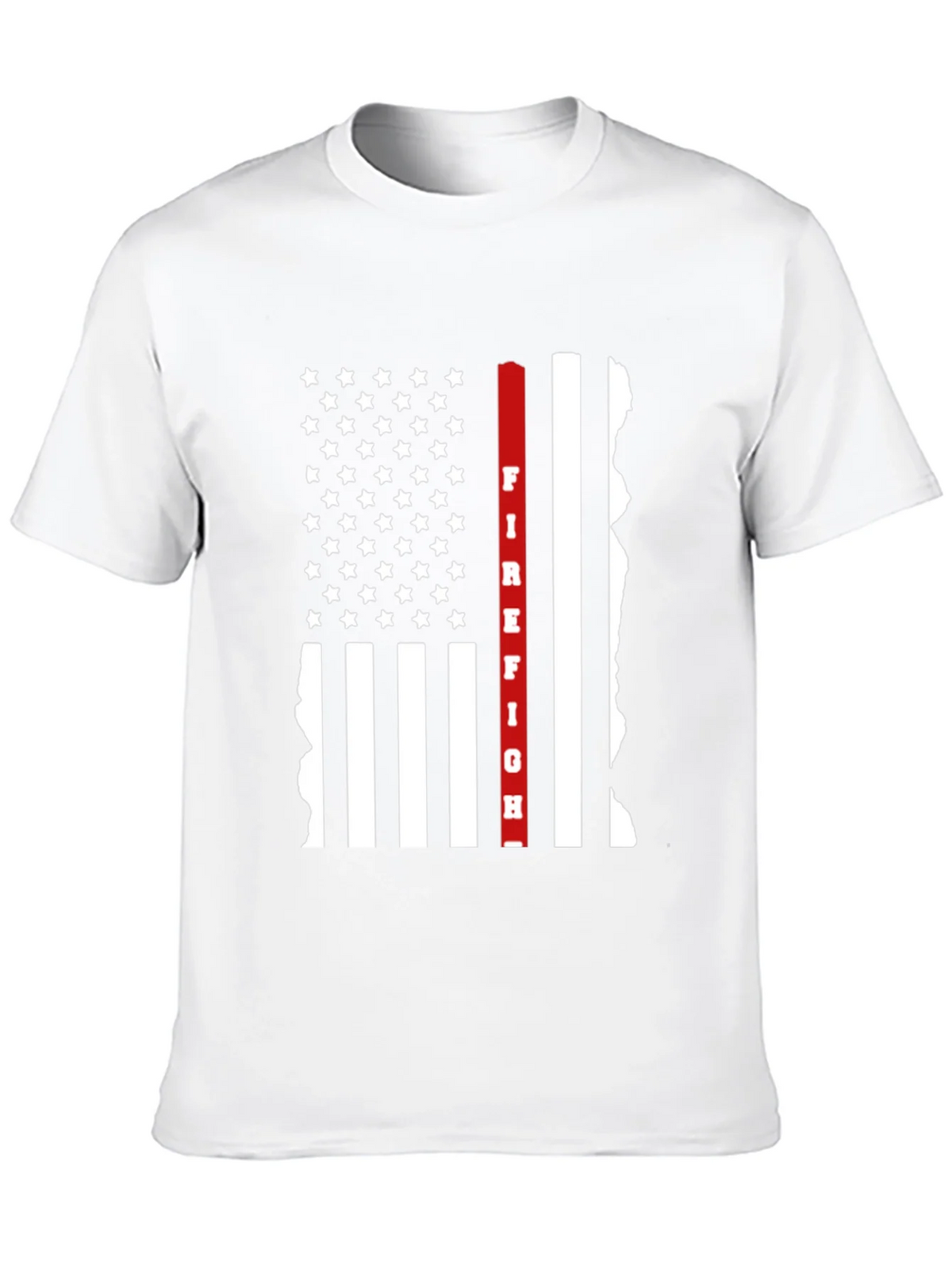 Firefighter Thin Red Line American Flag Graphic T-Shirt product image 12