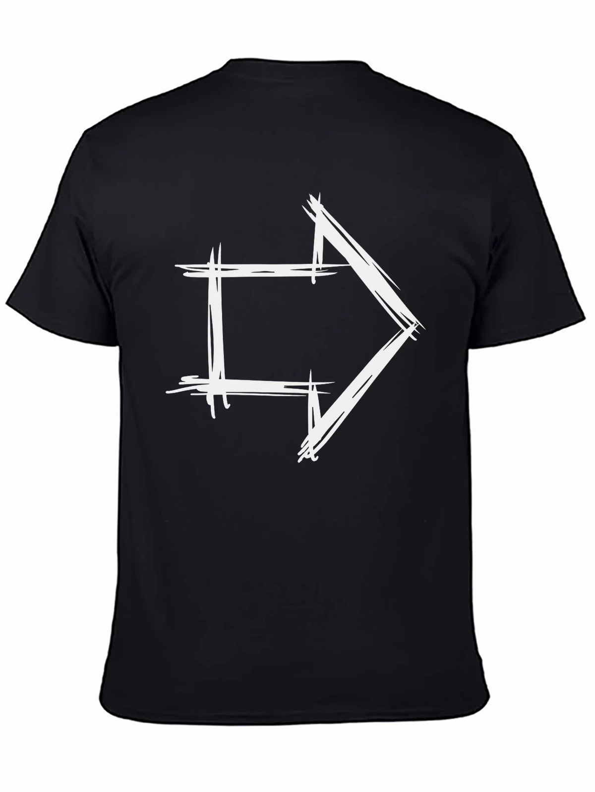 Modern Arrow Graphic Tee - Black Cotton T-Shirt product image 7