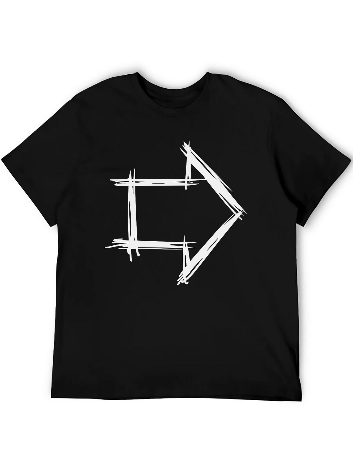 Modern Arrow Graphic Tee - Black Cotton T-Shirt product image 8