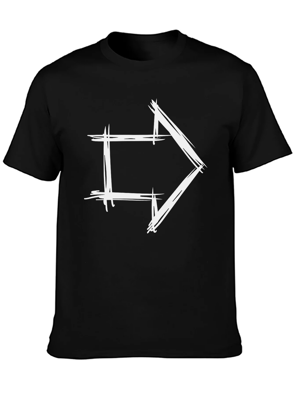 Modern Arrow Graphic Tee - Black Cotton T-Shirt product image 6
