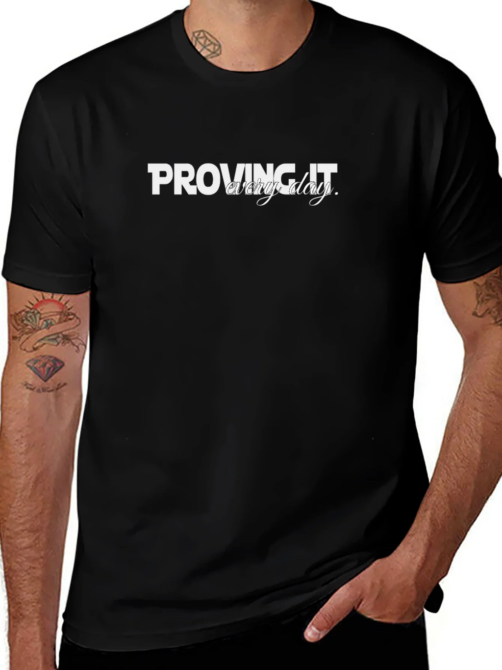 Proving It Everyday Black Graphic Tee product image 1