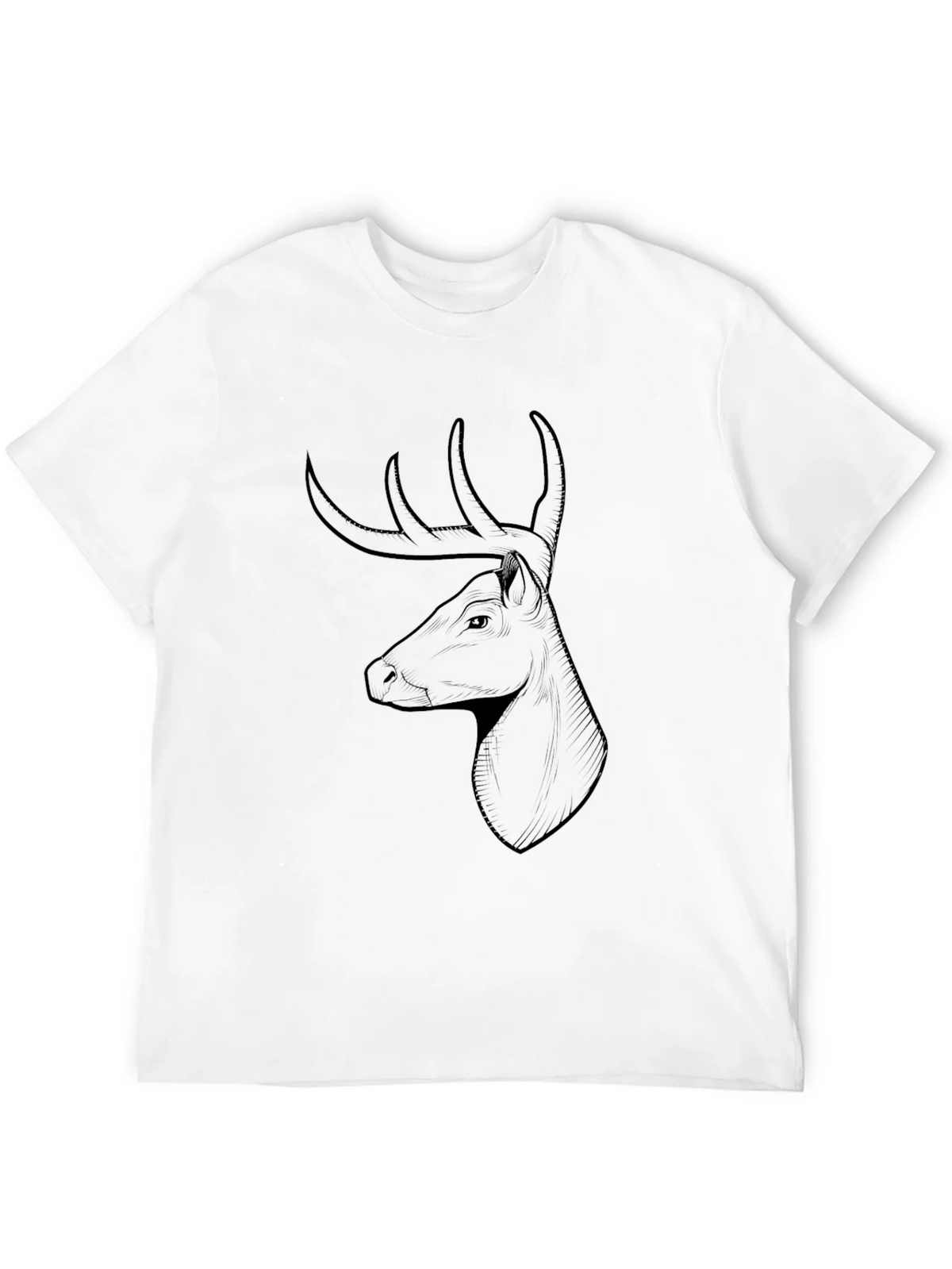 Mens Black Deer Graphic Tee product image 3