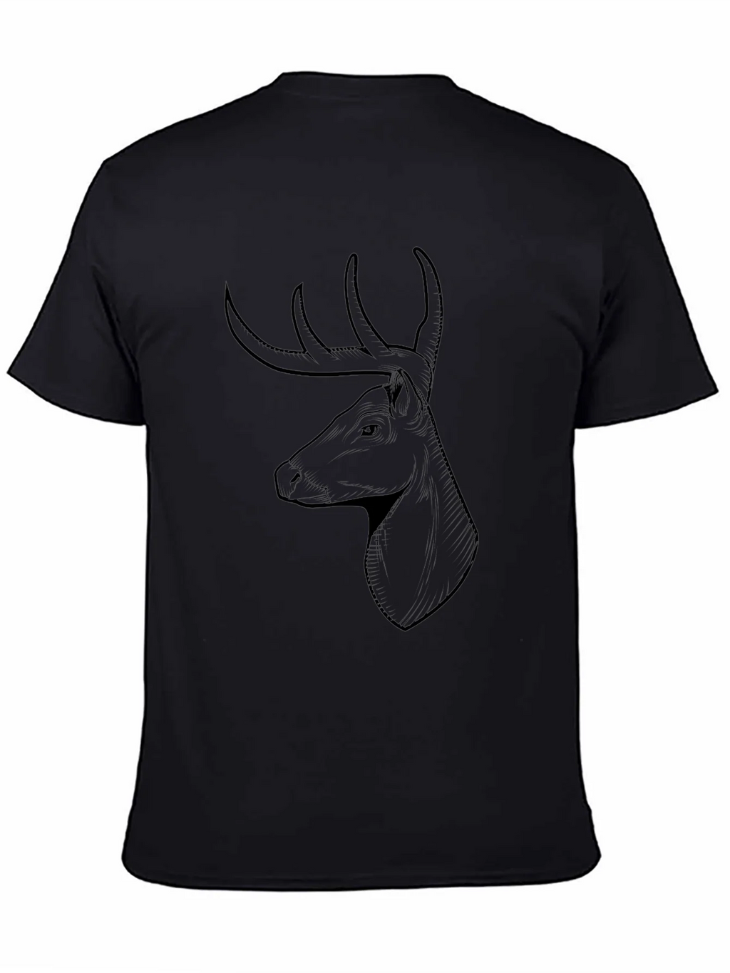 Mens Black Deer Graphic Tee product image 7