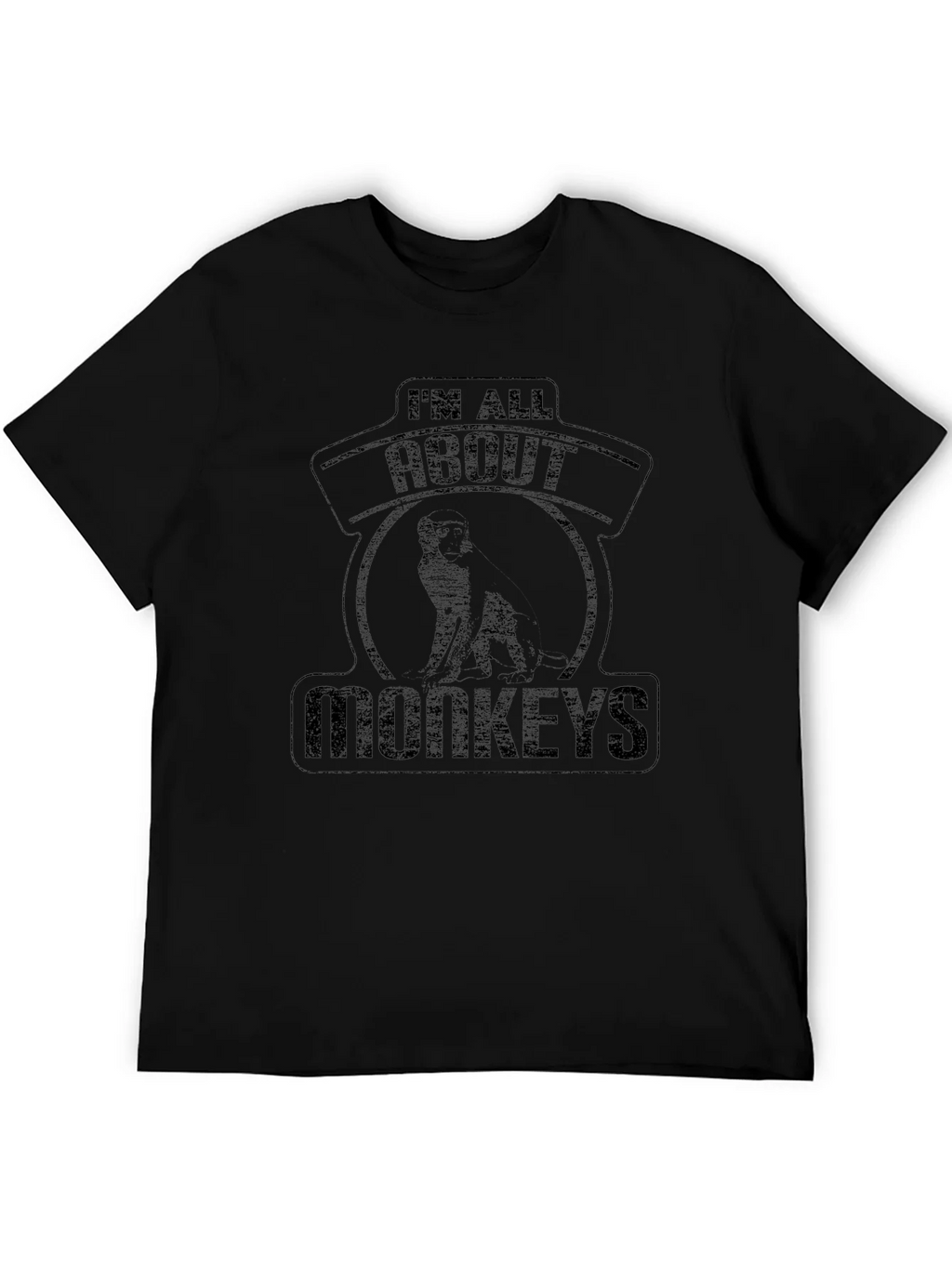 Im All About Monkeys Black T-Shirt product image 8