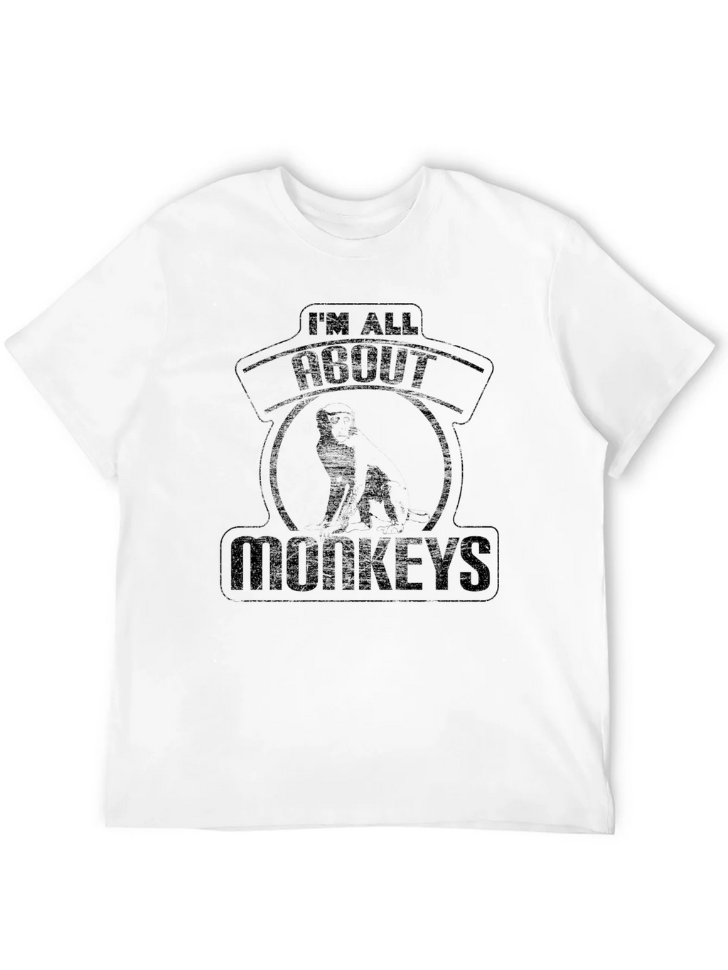 Im All About Monkeys Black T-Shirt product image 3