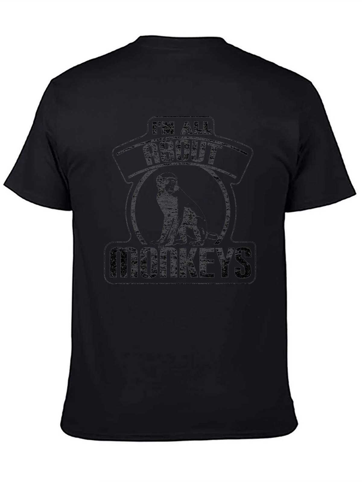 Im All About Monkeys Black T-Shirt product image 7