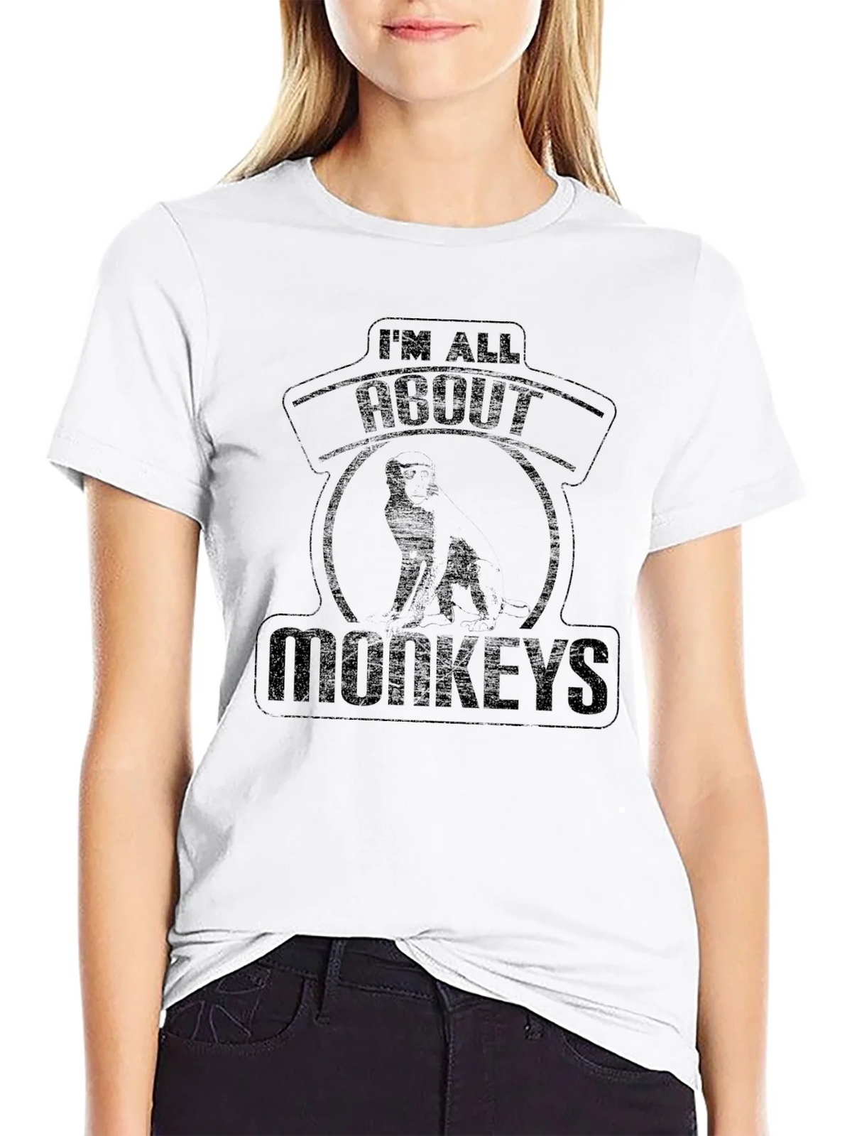 Im All About Monkeys Black T-Shirt product image 11