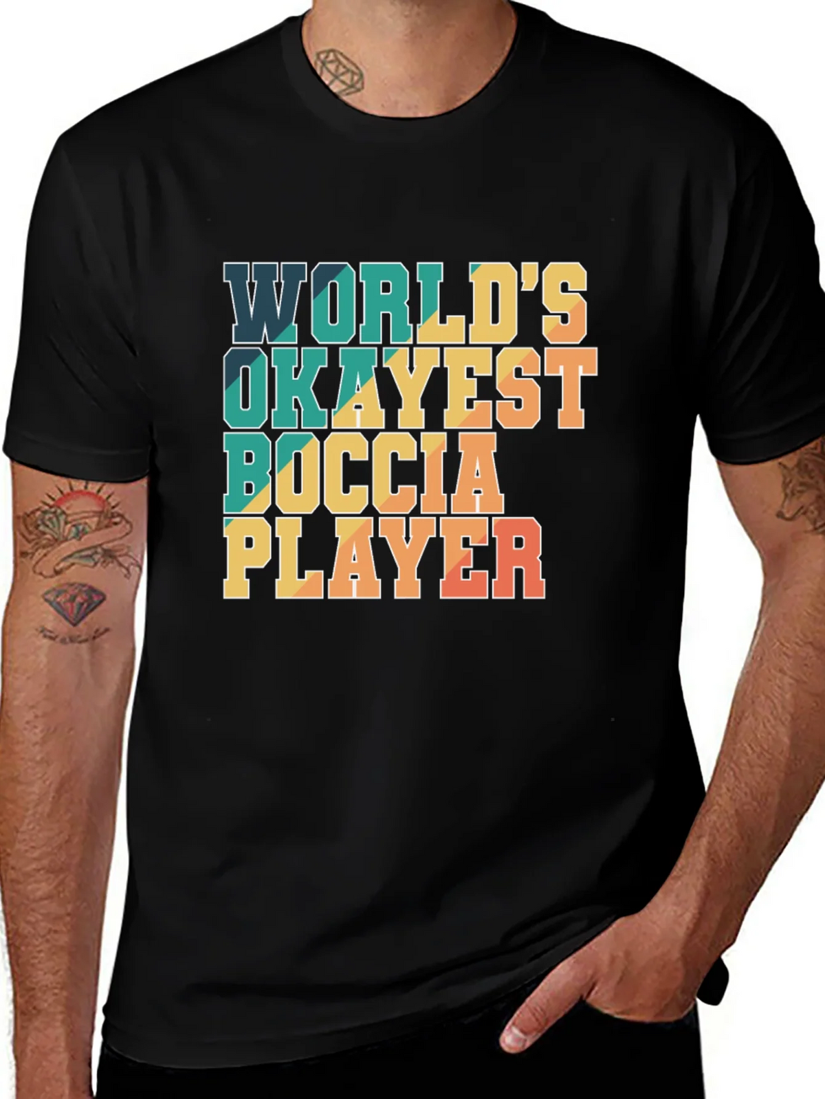 Worlds Okayest Boccia Player T-Shirt product image 1