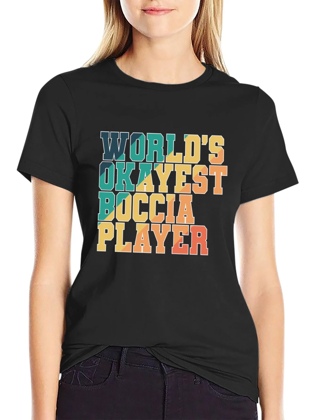 Worlds Okayest Boccia Player T-Shirt product image 5