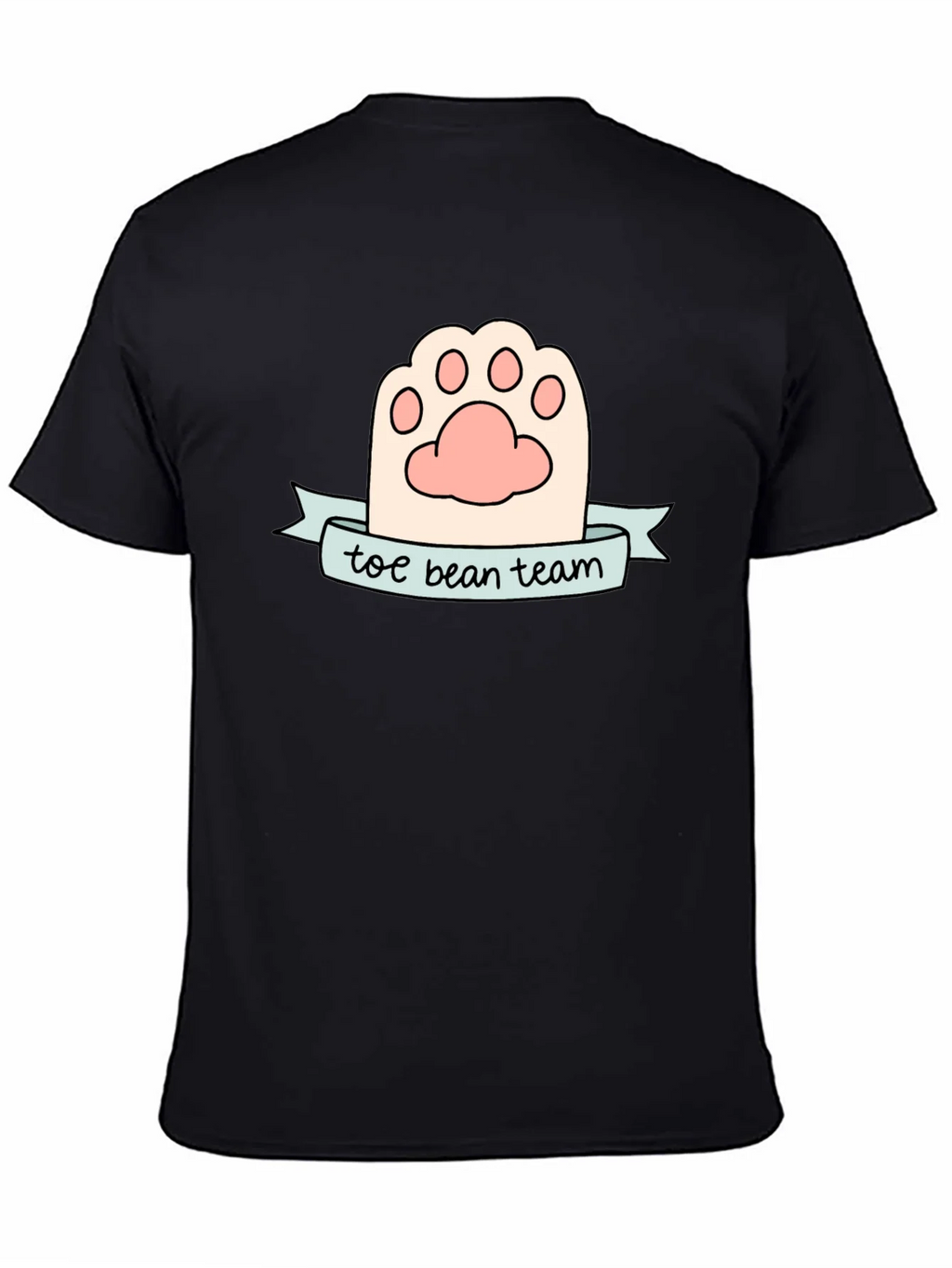 Toe Bean Team Black T-Shirt Cute Cat Paw Tee product image 7