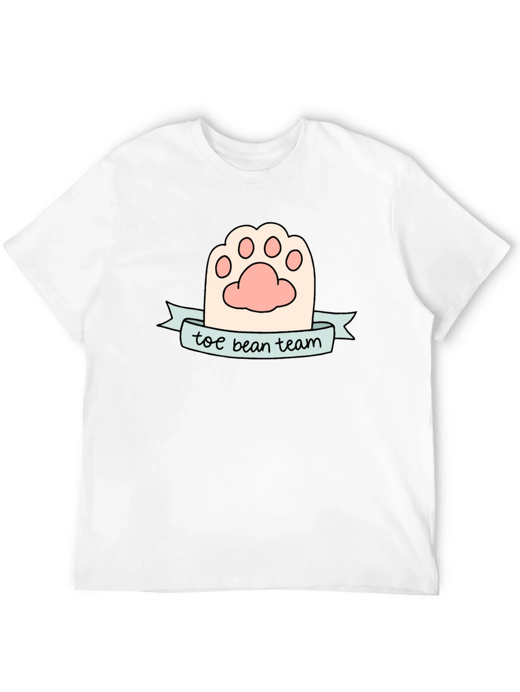 Toe Bean Team Black T-Shirt Cute Cat Paw Tee product image 3