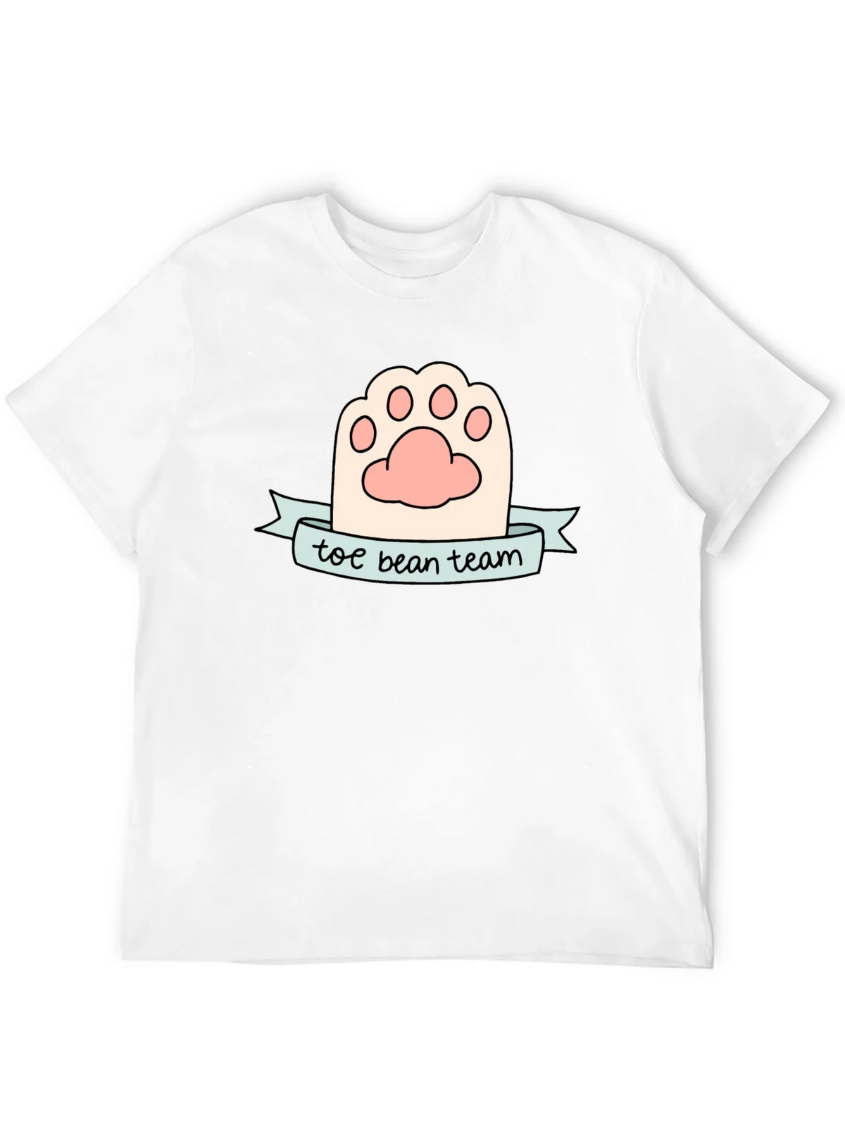 Toe Bean Team Black T-Shirt Cute Cat Paw Tee product image 3