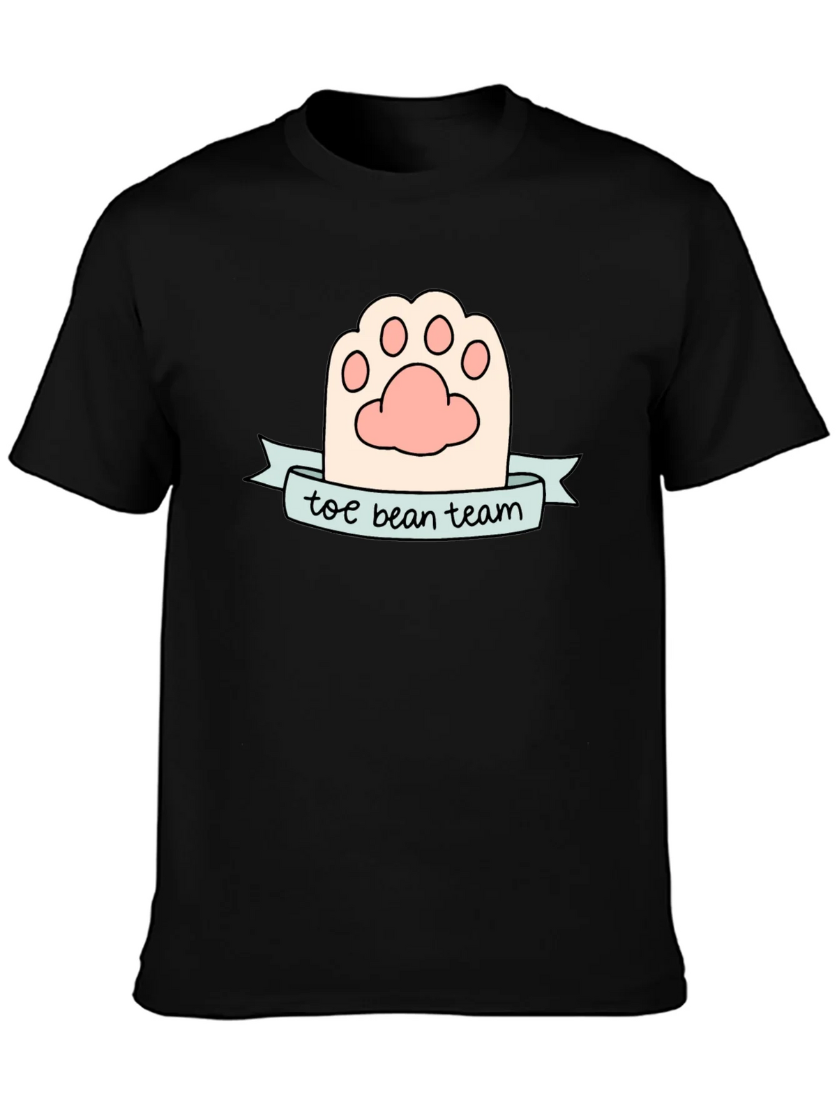 Toe Bean Team Black T-Shirt Cute Cat Paw Tee product image 6