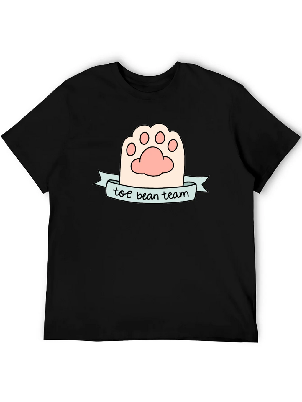 Toe Bean Team Black T-Shirt Cute Cat Paw Tee product image 8