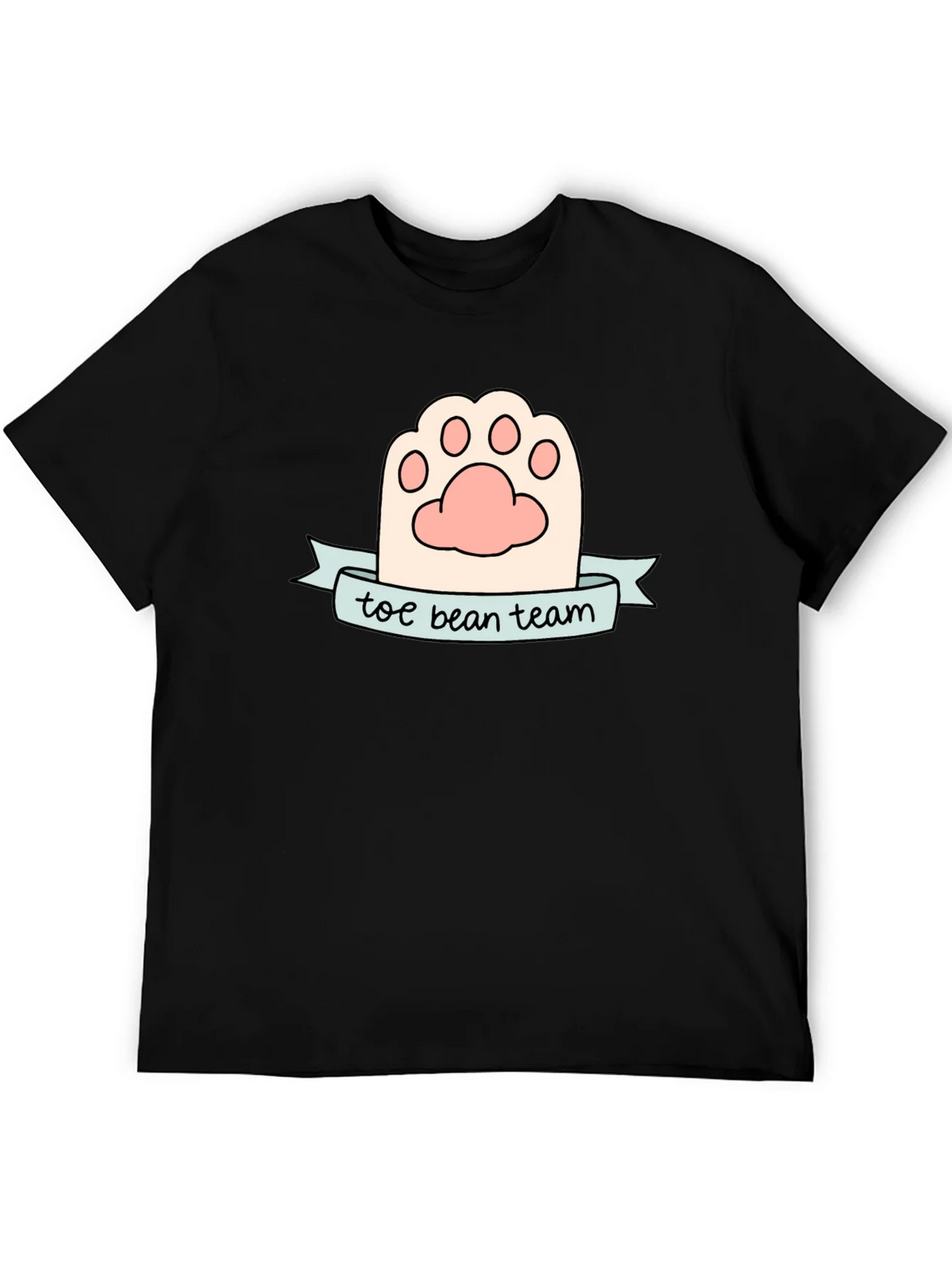 Toe Bean Team Black T-Shirt Cute Cat Paw Tee product image 8