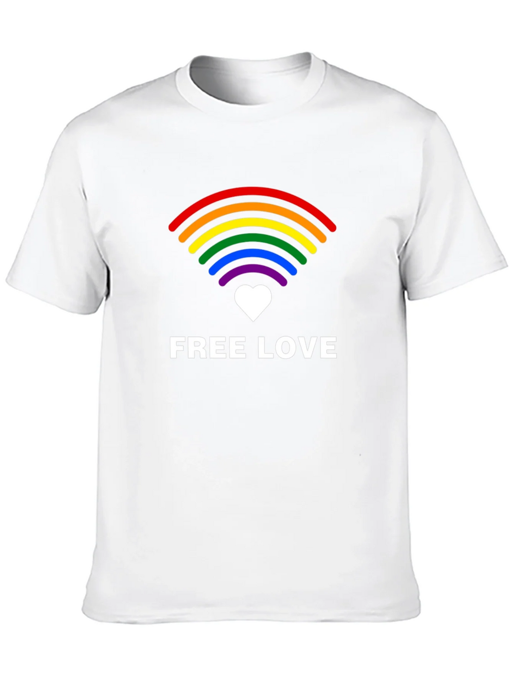 Free Love LGBTQ+ Rainbow Graphic Tee product image 12
