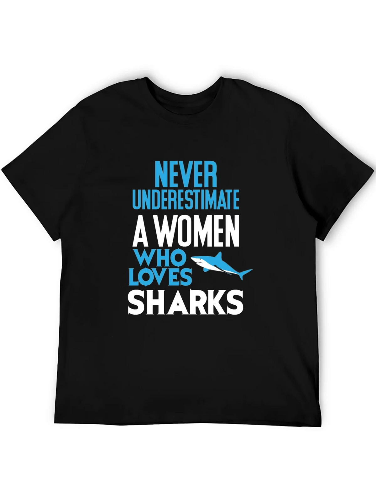 Never Underestimate Shark Lover Graphic Tee product image 8