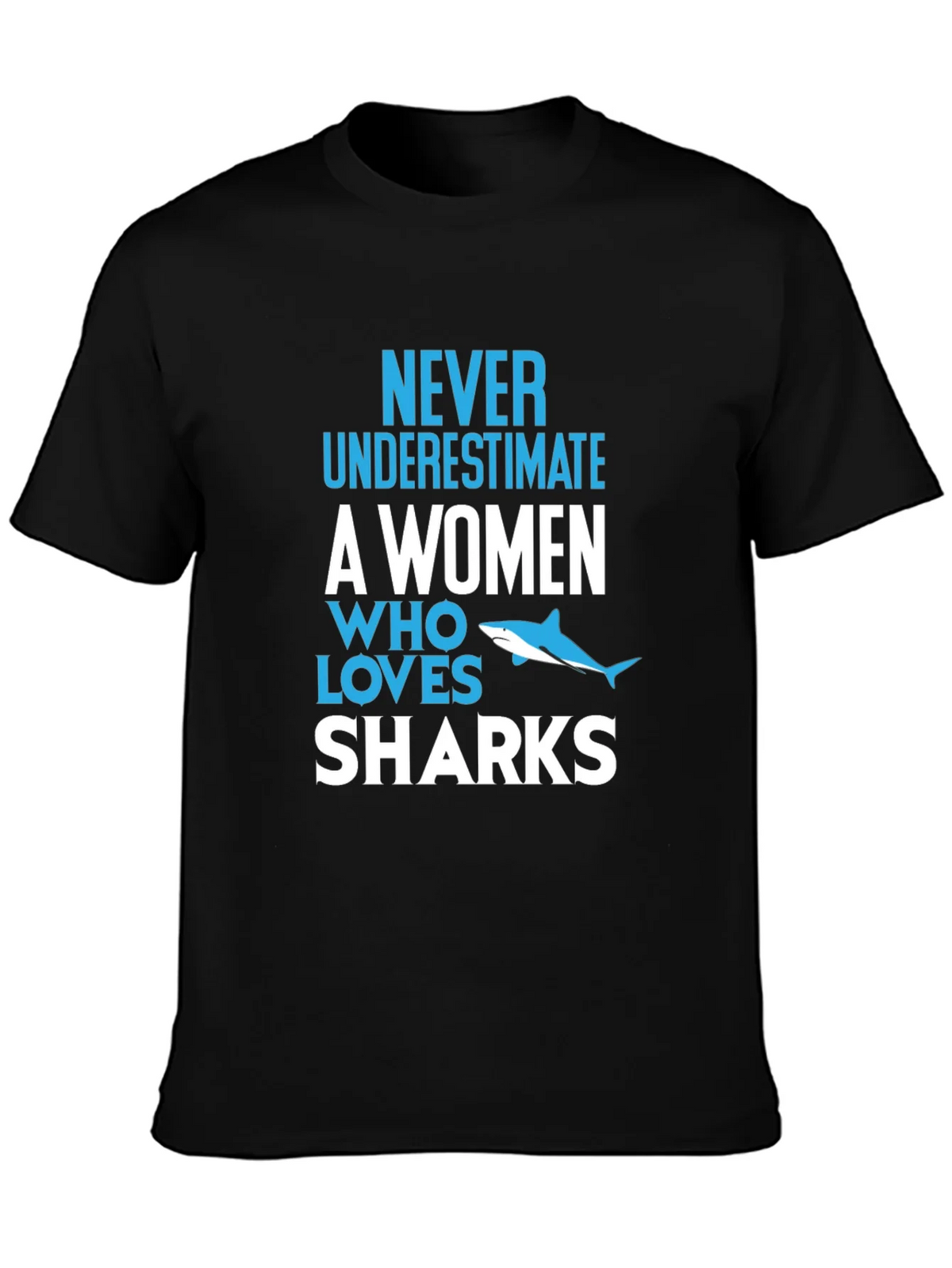 Never Underestimate Shark Lover Graphic Tee product image 6