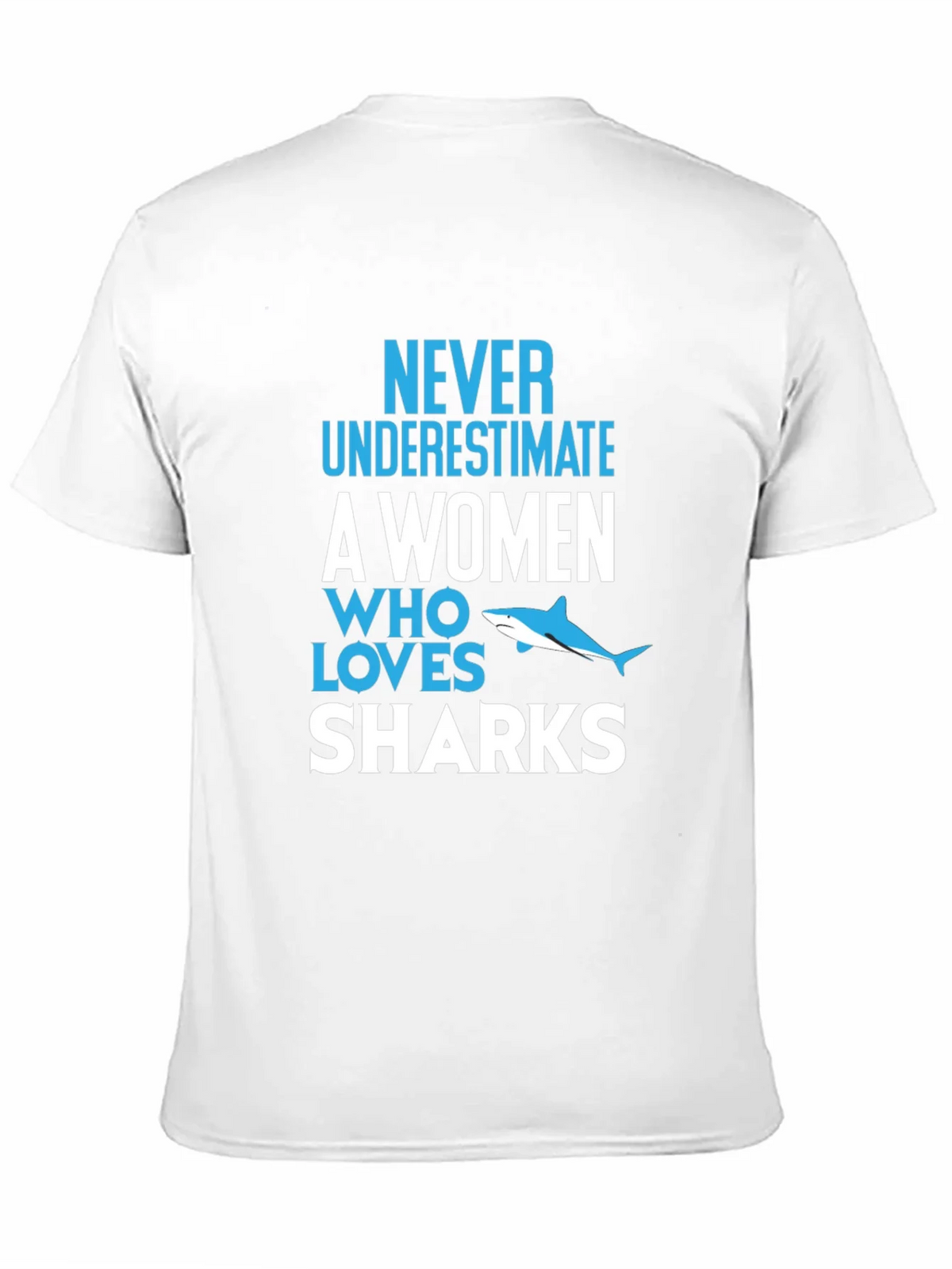 Never Underestimate Shark Lover Graphic Tee product image 2