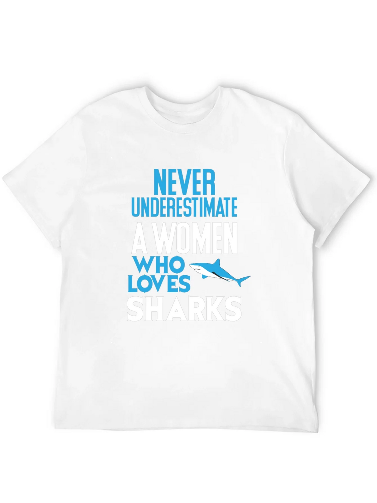 Never Underestimate Shark Lover Graphic Tee product image 3