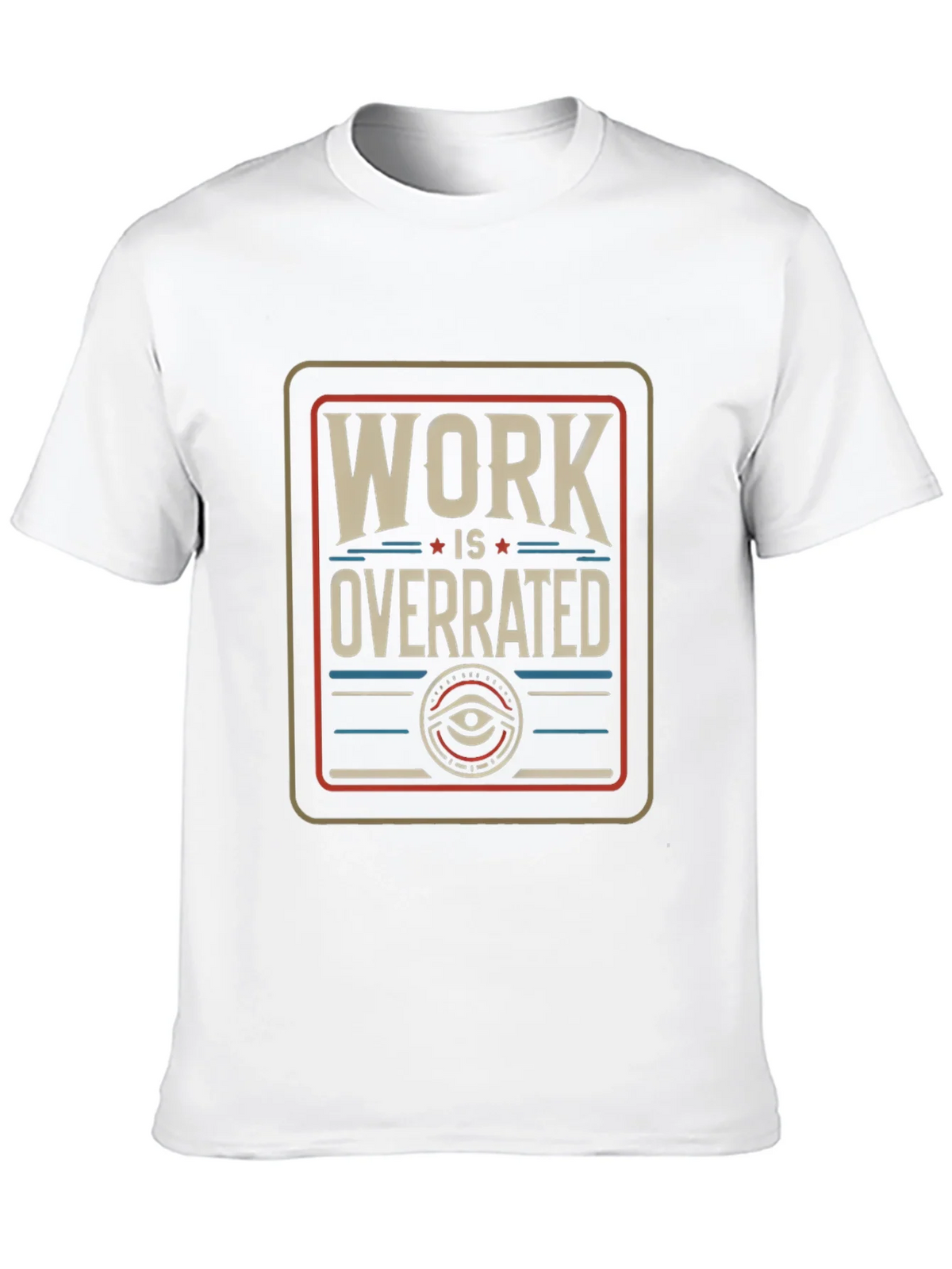 Work Is Overrated Graphic Tee - Black Casual T-Shirt product image 12