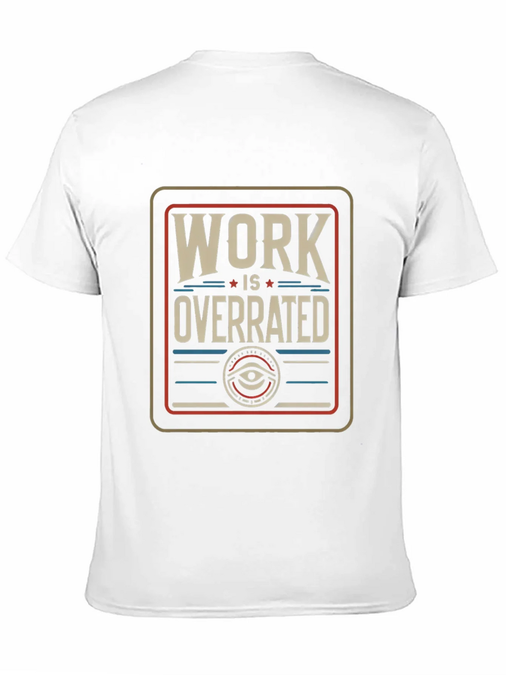 Work Is Overrated Graphic Tee - Black Casual T-Shirt product image 2
