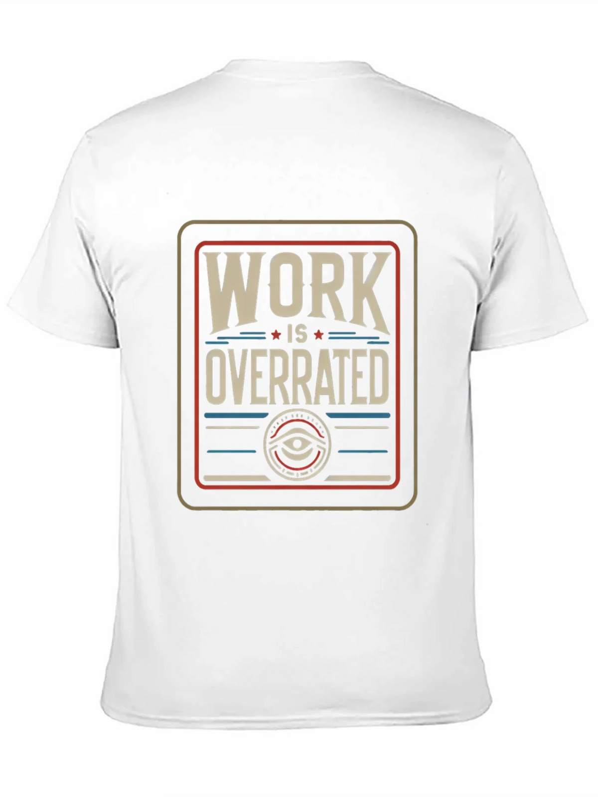Work Is Overrated Graphic Tee - Black Casual T-Shirt product image 2