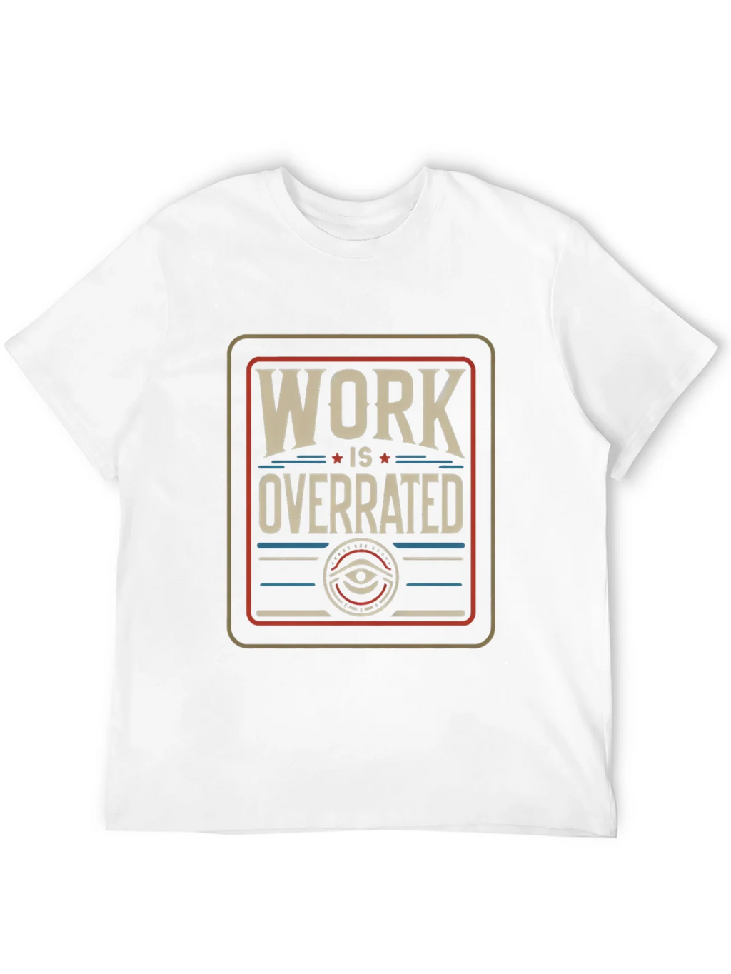 Work Is Overrated Graphic Tee - Black Casual T-Shirt product image 3